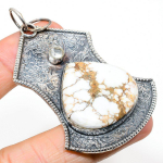 Wild Horse, Topaz Handmade 925 Sterling Silver Gift Pendant 2.76 l9p95