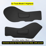 Tesla Model 3 Highland 2024 jaoks Keskkonsooli k&uuml;ljekaitsekate Tagumise istme k&uuml;lje &otilde;hu v&auml;ljalaskeava Nahast kaitse L&ouml;&ouml;givastane padi for M3 Highland
