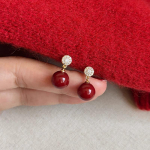 ANENJERY Veinipunane geomeetrilised &uuml;mmargused tsirkoonist simuleeritud p&auml;rliga k&otilde;rvar&otilde;ngad naistele Elegantse temperamendiga retro tipptasemel ni&scaron;&scaron;k&otilde;rvar&otilde;ngad ehted kingitused pruun