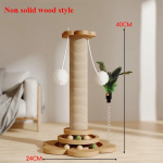 Lemmiklooma Kassi M&auml;nguasi T&auml;ispuidust 4-in-1 P&ouml;&ouml;rlev Kraapimispost Vastupidav Sisalkiust Kraapimislaud Puu Kiisu Ronimisvahendid Kasside Kratsimispost