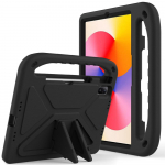 Huawei MatePad SE 11 tolline 2021 2023 2024 DBY-W09 DBY-L09 DBR-W00 DBR-W10 AGS6-W00 &uuml;mbris EVA kaasaskantav p&otilde;rutuskindel lastele ohutu k&auml;epidemega statiivi tahvelarvuti kaas Huawei MatePad SE 11 2024 must