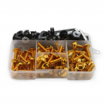 Yamaha R1 R6 R3 FZ1 FZ6 FZ8 MT03 MT07 MT09 MT10 XJ6 TMAX VMAX XMAX R125 MT-25 195 tk. katete poltide komplekt kere kruvid mutrid kuld