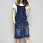 Naiste kevad-suve ja s&uuml;gise &otilde;hukesed ja pluss suuruses denimist tunked, lahtised ja salendavad keskmise pikkusega seelikud 5XL