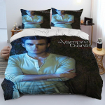 Uus film The Vampire Diaries voodipesukomplekt &Uuml;hekohaline Kaksik T&auml;issuuruses Kuninganna Kuningas Suuruses Voodikomplekt T&auml;iskasvanud Laps Magamistuba Tekikotikomplekt Kodutekstiil EU Twin 135x200cm