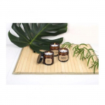 Pommadier en verre ambr&eacute; avec couvercle - 60 ml