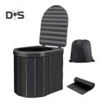 Kaasaskantav t&auml;iskasvanute kokkupandav tualett kaanega 20 pr&uuml;gikotiga, raskeveokitega, v&auml;ljas telkimiseks, matkamiseks, RV-reisiks, maanteereisiks, autos&otilde;iduks, multifunktsionaalne kokkupandav pott must