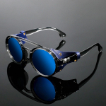 Mood Steampunk P&auml;ikeseprillid Mehed Naised Klassikalised P&auml;ikeseprillid K&uuml;lgmise Nahaga &Uuml;mmargused Prillid Punk L&auml;&auml;ts