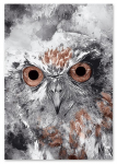 Plakat sowa abstrakcja 21x29,7 cm A4
