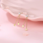 Selja rippuvate k&otilde;rvar&otilde;ngastega t&auml;hek&otilde;rvar&otilde;ngad Kerge luksuslik uusaasta uus armas ja m&auml;nguline t&auml;navapilt