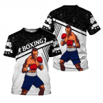 Moda 3d impresso boxe t camisa das mulheres dos homens legal esportes boxe camiseta solta manga curta topos tripula&ccedil;&atilde;o pesco&ccedil;o oversized camiseta S