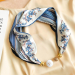 Magnetkinnisega Siidsall Naiste P&auml;rlikee Laisk Dekoratiivne Suvine Sall Kaela Dekoratiivne Sall