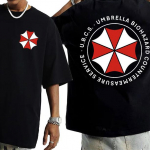 Umbrella Corporation Logo Graafiline T-s&auml;rk Resident Evil R&otilde;ivad T-s&auml;rk Naistele Unisex Y2k Harajuku Suur Puuvillane T-s&auml;rk Streetwear L must