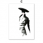 Plakatid ja tr&uuml;kised t&uuml;drukute ruumi sisekujunduseks Moodne moodne l&otilde;uendimaaling interj&ouml;&ouml;ri jaoks Figuuride seinapildid Pilt ilma raamita 21*30cm