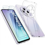 Coque et 2 Verres Tremp&eacute;s pour Xiaomi Redmi 14C - Protection Renforc&eacute;e Antichoc Silicone