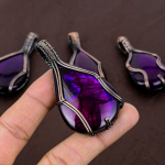 Pink Labradorite Handmade Copper Wire Wrap Jewelry Pendant 2.75 b4s25