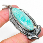 Amazonite Handmade 925 Sterling Silver Jewelry Pendant 2.99 k2m31