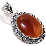 Carnelian Handmade 925 Sterling Silver Jewelry Pendant 2.25 b8y81