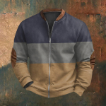 Meeste Retro Casual gradienttr&uuml;kiga kampsun S