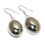 Natural Pyrite Agate Gemstone 925 Sterling Silver Jewelry Earring 1.65 v1l07