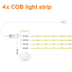 LED Akustiline Paneel Dekoratiivne COB Valgusriba Puutetundlik Dimmimine Seina Taustavalgusti Vitriin Riiul Kapp Alune Magamistoa &Ouml;&ouml;valgus 4pcs-2M