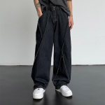 Meeste HipHop K&auml;rbitud Teksap&uuml;ksid Meeste Rebitud Plaastert&ouml;&ouml;dega Denim P&uuml;ksid Mehelik &Uuml;le suuruse L&otilde;tv Vabaaja T&auml;navariided Laiad P&uuml;ksid S must