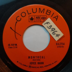 7-tolline plaat JOYCE HAHN - Montreal / Life Is A Drag C42754 Columbia Canada Pop Kasutatud
