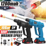 98VF juhtmeta autopesumasin pihustusveep&uuml;stoliga autopesumasin Makita 18V k&otilde;rgsurve ja 1200mAh aku jaoks black