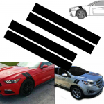 4TK Must Universaalne Auto Kapoti Triibud Kleebis