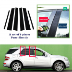 Sobib 06-11 Benz ML350 ML550 W164 l&auml;ikiv must 6 PC uksesamba katte &auml;&auml;rispostidele