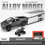 1/32 M&otilde;&otilde;tkava Tesla Cybertruck Pikapi Haagis Matkaauto Metallisulamist M&auml;nguasjad Auto Mudel Valatud Maastikuauto Kingitus Poistele Lastele Kogumiseks Veoauto Kaunistused hall