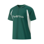 Li Ning Wade Series Vabaaja Spordi Lihtne &Uuml;mara Kaelusega Pullover Kirjaprindiga Lahtine L&uuml;hikeste Varrukatega T-s&auml;rk Meeste Topid ATSV051-1 L