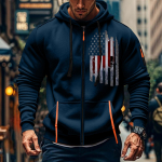 Meeste sportlik vabaaja kapuuts, kardigan, lukuga, mitme taskuga kapuuts XXL