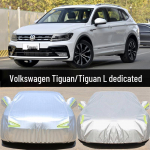Tiguan maastur Auto kate: Koguhooajaline p&auml;ikese- ja vihmakaitse 2019. aasta Volkswagen Tiguan L-ile Tiguan L [Aluminum Film] Thickened