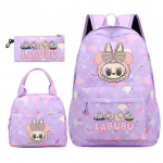 3 tk/komplekt Seljakott t&uuml;drukule kooli teismelisele &otilde;pilasele seljakott naistele seljakott l&otilde;unakottide ja pliiatsikotiga, kalasoomuste stiilis kotid