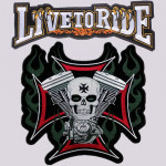 Skull Motorcycle Biker Patch Suur tikandiplaaster Triikraud peal plaastrid riiete jaoks Selg Tikitud plaastrid riietel Joped DIY