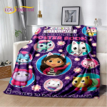 Armas Gabbys Dollhouse multifilmi tekk, pehme tekk koju Magamistoa voodi Diivani Piknikuks Reisikontori puhkekate tekk kingitus 30x40in