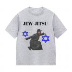 Jew-Jitsu Juudi Judo Karate Naljakas Meem Prindiga T-s&auml;rk Meeste R&otilde;ivad Vintage &Uuml;lem&otilde;&otilde;dulised T-s&auml;rgid Mood Kvaliteetsest Puuvillast T-s&auml;rgid 3XL