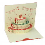 3D-s&uuml;nnip&auml;evakaartide h&uuml;pikkaart muusikaliste tuledega Palju &otilde;nne s&uuml;nnip&auml;evaks koogiga naistele, meestele, lastele, s&otilde;pradele