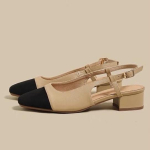 Moodne suvine uus v&auml;rviline blokeeriv &otilde;mblusega madala suuga moekas ja lihtne stiil &Uuml;ler&otilde;ivad Naiste sandaalid K&otilde;rge kontsaga &uuml;hed kingad Naised 39