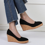 Moodsad FHC Kevad/S&uuml;gis Kiilud K&otilde;rged Kontsad, Naiste Platvormkingad, Madala L&otilde;ikega Karusnahast Kingad, Slip-on, Terava Ninaga, Must, Aprikoos, Dropshipping 35 must