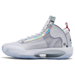 Air Jordan 34 PF Unite Meeste Tossud Valge Metallik-H&otilde;bedane BQ3381-101 47.5