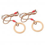 2 tk komplekt Fitness Puidust V&otilde;imlemisr&otilde;ngas K&ouml;iega Laste Spordi Puidust Kiiged R&otilde;ngad