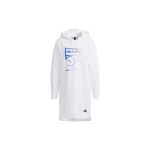 Adidas Gradient Tr&uuml;kiga Pikk Kapuutsiga Dressipluus Naistele Dressipluus Valge H09684 L