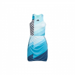 Adidas Transformeeruv AEROREADY Pro Geomeetriline Muster V&auml;rviplokk Sporditennise Hingav Varrukateta L&uuml;hike Kitsas Kleit Naiste Kleidud Sinine IL9593 M