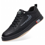 Trendikad meeste vabaajajalatsid Lihtsad meeste retronahast kingad Elegantsed pidulikud t&ouml;&ouml;jalatsid 44 must