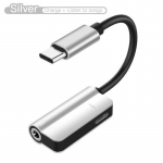 C-t&uuml;&uuml;pi USB 3,5 mm k&otilde;rvaklappide pistikuga laadimisadapter Xiaomi Note10 Aux-helimuunduri laadija kaabli adapter K&otilde;rvaklappide nutitelefoni tarvikud Type C Adapter
