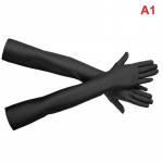 K&otilde;rge elastsusega spandex Gloves Party Nightclub Wedding Performance mustad kindad
