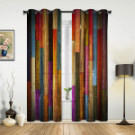 V&auml;rvilised puidust lauad Retro akna kardinad Kodu kaunistus Elutoa kardinad Lastetoa eesriided Cortinas K&ouml;&ouml;gi Magamistoa jaoks 135W x 60H(cm) x1
