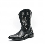 Retro Mood Tikand Western Saapad Meestele Terava Ninaga Nahast Kauboisaapad Suur Suurus 46 Sisse libistatavad K&otilde;rged Saapad Meeste Botas Hombre 38