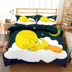 3D-prinditud Tweety Bird Voodipesu komplekt &Uuml;he-, Twin-, Kahekohaline, Queen-, King-, Cal King suurusega Voodipesu komplekt 70x133cm 2pcs yellow